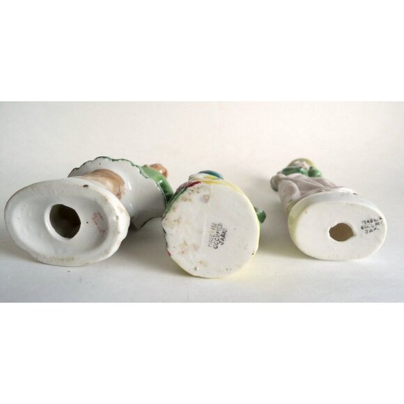 3 Occupied Japan Figuines Victorian Couples and Miniature Renaissance Woman Toby - Picture 5 of 5